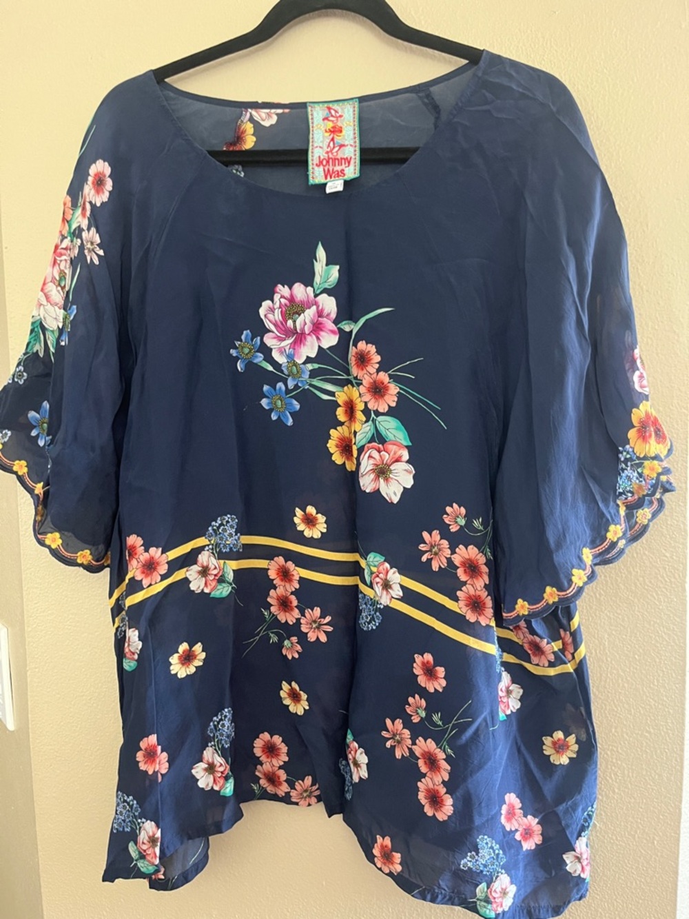 EUC blue Johnny Was Paola tunic. Size XL - Picture 3 of 7